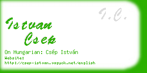 istvan csep business card